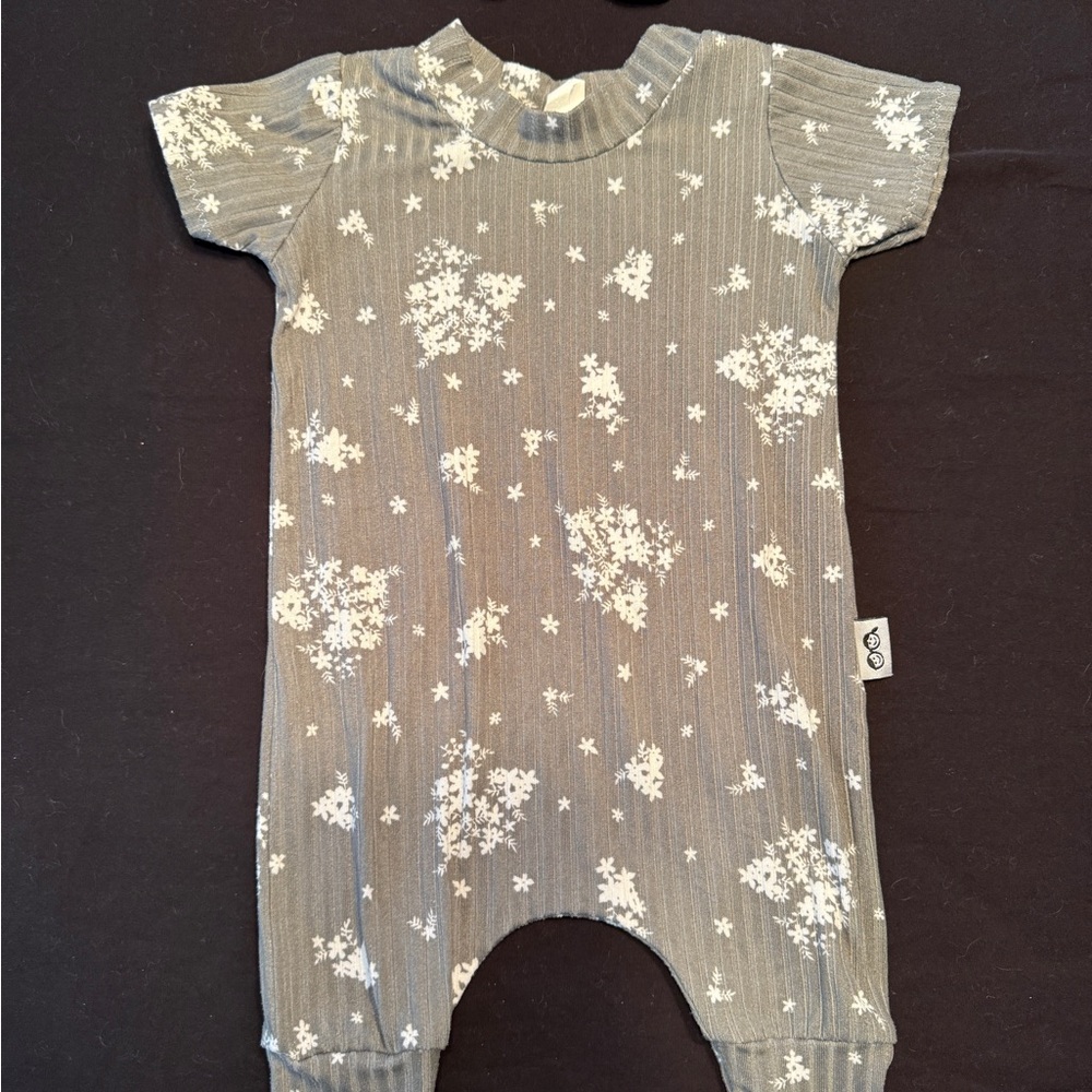 Dudis designs green floral romper